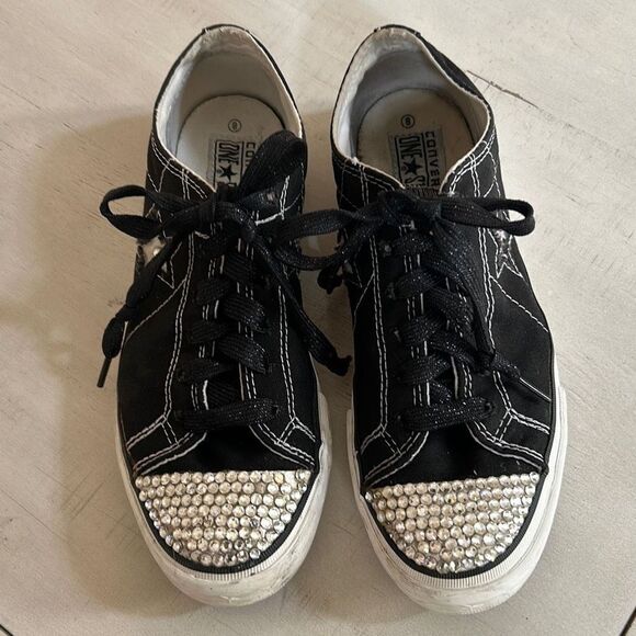 Converse Sequined  Sneakers Size 8 - Picture 1 of 8